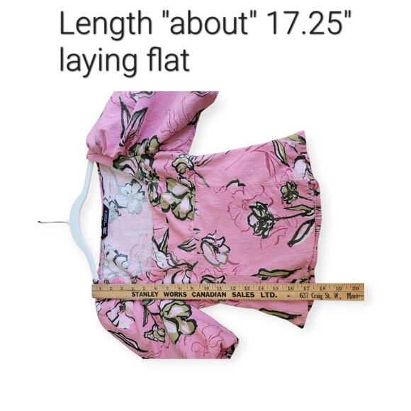 ZARA Linen-Blend Puff Sleeve Blouse XS - Picture 8 of 10